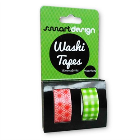 Fita Adesiva Decorativa Washi Tape Miscelania 2un