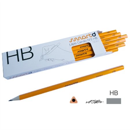Lápis Grafite 2HB Triangular SmartD Cx 12un