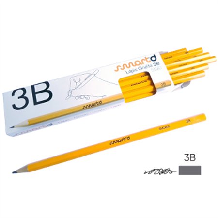Lápis Grafite 3B SmartD Cx 12un