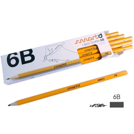 Lápis Grafite 6B SmartD Cx 12un