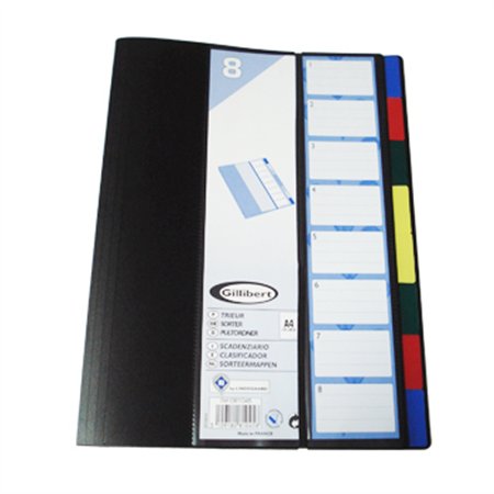 Pasta Classificadora PP com Elástico A4 Preto