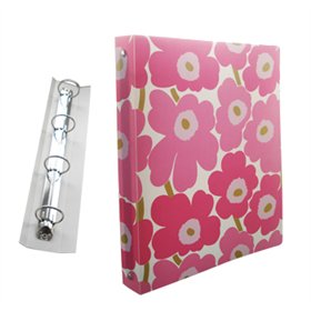 Pasta Arquivo L/E Marimekko 4 Argolas 310x240x40mm Rosa