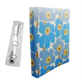 Pasta Arquivo L/E Marimekko 4 Argolas 310x240x40mm Azul