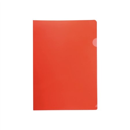 Bolsa Plástico em L A4 90mic Vermelho Translúcido 100un