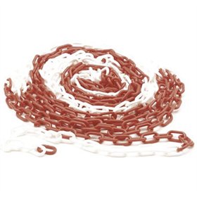 Corrente Sinalização Branco e Vermelho 6mm-10m