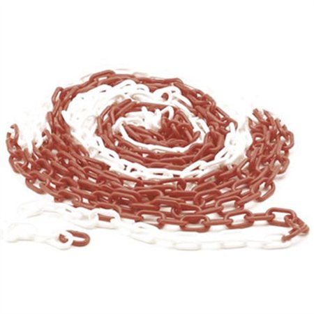 Corrente Sinalização Branco e Vermelho 6mm-10m