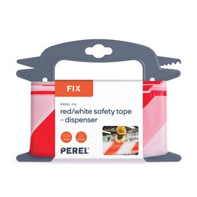 Fita Não Adesiva Sinalização Branco/Vermelho 80mmx100m