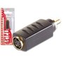 Adaptador S-VHS 4P mini-DIN Fêmea para RCA Macho Ouro