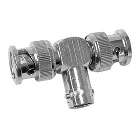 Adaptador BNC em T Fêmea / 2x BNC Macho