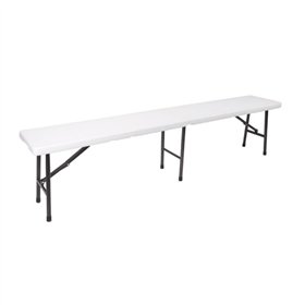 Banco Dobrável Branco 180x25x43cm