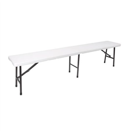 Banco Dobrável Branco 180x25x43cm