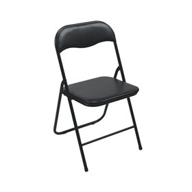 Cadeira Dobrável em PVC Preto