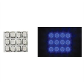 Dome Light com LEDs Azuis 12V 17x20mm