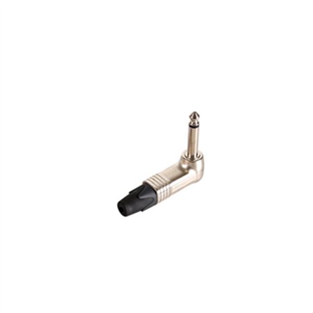 Ficha Jack Mono 2x Macho 6,3mm 90 Graus Níquel