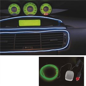 Set Fios Eletroluminescentes Verde 3m 12V Music Controlled