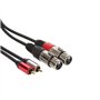 Cabo Áudio 2x XLR Fêmea para 2x RCA Macho 1,2m