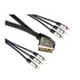 Cabo SCART Profissional para 4xRCA Audio + 2xRCA Video 1,5m