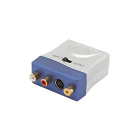Adaptador Entrada SCART Macho para 3x RCA Fêmea 1x SVHS