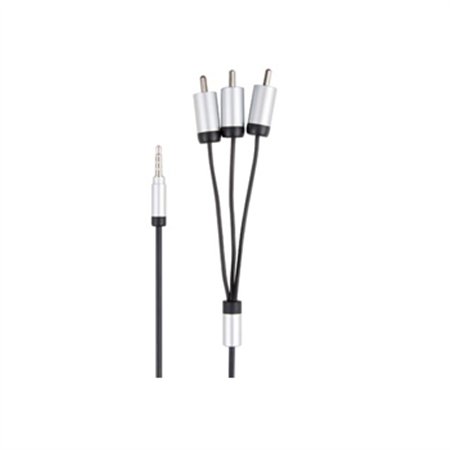 Cabo A/V Jack 3,5mm Macho vs 3 RCA Macho