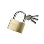 Cadeado 58mm Dourado com Chaves
