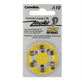 Pilhas A10 / PR70 Zinc-Air 1.4V 90mAh Micro Áudio 6un