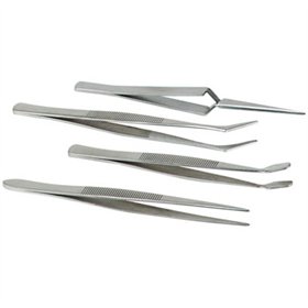 Set 4 Pinças em Aço Inoxidável Antimagnético