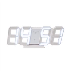 Relógio LED 3D Digitos Brancos