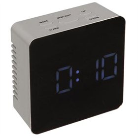 Relógio Despertador + Temperatura Digital Visor Espelho