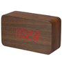 Relógio Despertador + Calendário + Temperatura Madeira