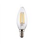Lâmpada LED E14 Vela 4W 470lm Transparente Branco Quente