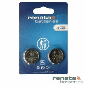 Pilha Lítio Botão CR2450N 3V 540mA 2x RENATA