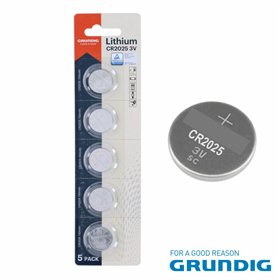 Pilha Lítio Botão CR2032 3V 200mAh 5x Blister GRUNDIG