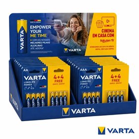 Expositor C/ 23 Blisters de Pilhas Longlife Power 4+4 VARTA