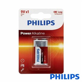 Pilha Alcalina 6LR61 9V 1x Power Life PHILIPS