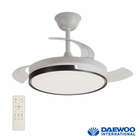 Ventoinha De Teto 30W 90cm C/ Iluminação LED 36W C/ Comando