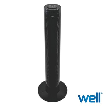 Ventoinha Torre 45W C/ Comando Preta WELL