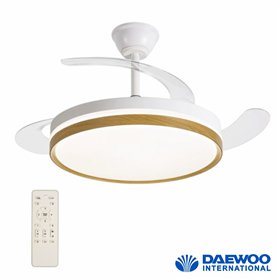 Ventoinha De Teto 30W 106cm C/ Iluminação LED 36W C/ Comando