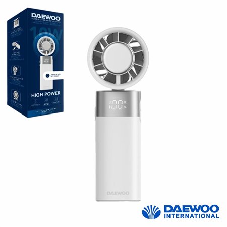 Ventoinha Portátil 10W USB-C Recarregável DAEWOO