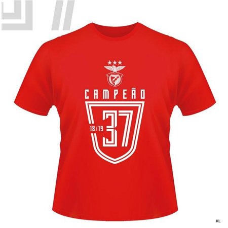 T-Shirt Verm. Benfica Campeao 18/19 (9/11 Anos)