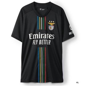Camisola  Replica Oficial SL Benfica Preta 2023/24