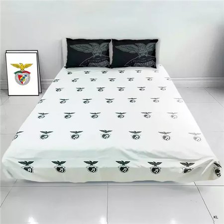Conjunto Benfica Lençol+2 Fronhas Casal 100% Poliéster