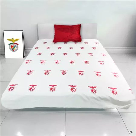 Conjunto Benfica Lençol+1 Fronha Solteiro 100% Poliéster