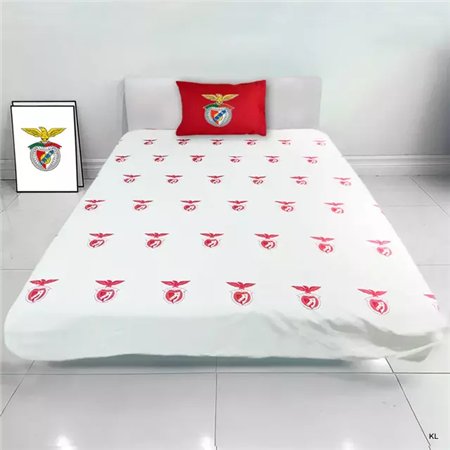 Conjunto Benfica Lençol+1 Fronha Solteiro 100% Poliéster