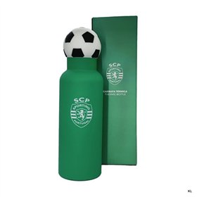 Garrafa Sporting CP Aço c/tampa bola térmica