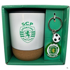 Caneca Base Cortiça + Porta Chave Sporting CP