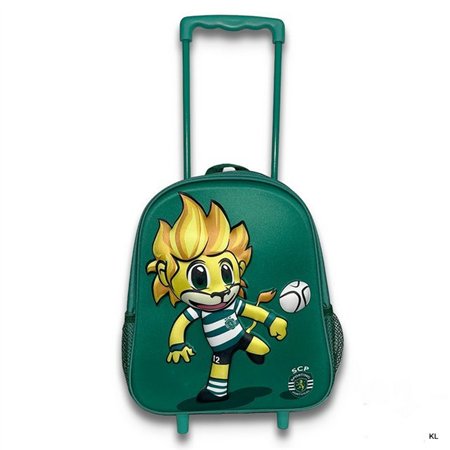 Mochila Sporting CP 3D Jubas c/Rodas (Pre Escolar) 31cms