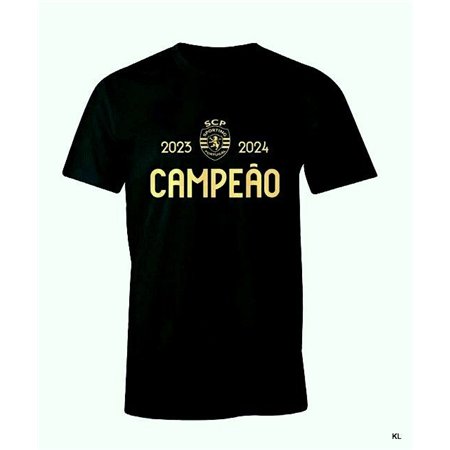 TShirt Campeao Sporting Preta