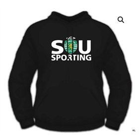 Sweat c/Capuz Sporting CP (Preto)