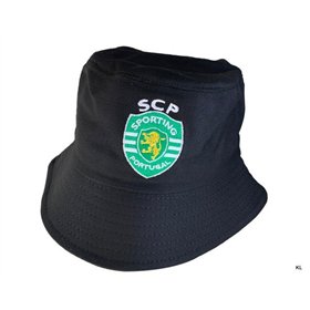 Panama Bordado Sporting CP Adulto Preto
