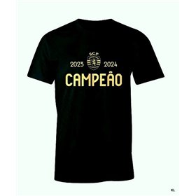 TShirt Campeao Sporting Preta Criança